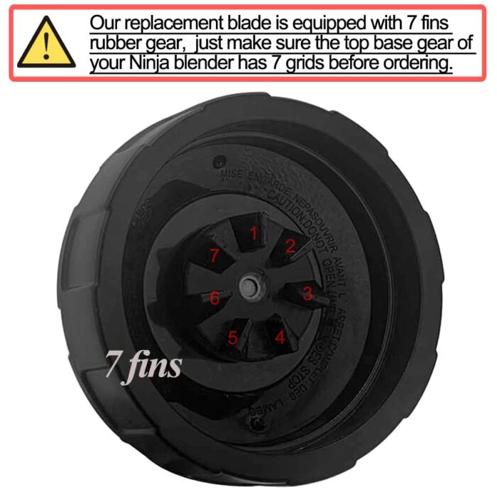 Blade for Nutri Ninja Blender, 7 Fins Extractor Blades Replacement Parts Compatible with Nutri Ninja Auto iQ BN495UK BN750UK BN800UK BL450-30 BL6