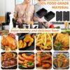 4 PCS Silicone Pot Set for Ninjas Dual Air Fryer, Non Stick Air Fryer Silicone Basket, Air Fryer Rack Accessories for Air Fryer, Oven, Microwave,