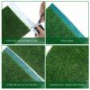 12 x 12 Inch Fake Grass Artificial Grass Mat Fairy Grass Synthetic Garden Artificial Turf Rug for Dogs with Tape for Indoor and Outdoor Use (12 P
