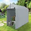 Raysfung 6 x 3Ft Outdoor Storage Shed Heavy Duty Portable Storage Shelter with Roll-up Zipper Door for Bike