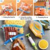 Vacuum Sealer Storage Bags, 15 PCS Reusable Vacuum Food Sealer Bags, 3 Sizes Sous Vide Bag Kit, BPA Free, Great for Vac Storage, Meal Prep or Sou