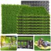ybaymy Fake Grass, 18Pack Artificial Grass Tiles, 30x30 cm Synthetic Fake Grass Tiles Mat, 25mm Thickness Self-draining Mats Indoor Outdoor for P