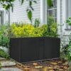 Jungda Outdoor Deck Storage Box Cover for 134 Gallon Deck Boxes,Waterproof Patio Storage Box Cover - 56 X 28 X 27 Inch