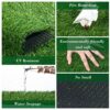 12 x 12 Inch Fake Grass Artificial Grass Mat Fairy Grass Synthetic Garden Artificial Turf Rug for Dogs with Tape for Indoor and Outdoor Use (12 P