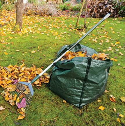 2 X 150L Garden Waste Bags - Heavy Duty Large Refuse Storage Sacks with Handles Dumpy Sack Rubbish Bag Reusable