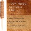 YAUNGEL Moss Pole, 2 Pcs 41CM/16 Inches Coir Totem Pole Moss Stick with 20M Twist Ties, Plant Support Totem Pole Plant Climbing Coco Coir Poles t