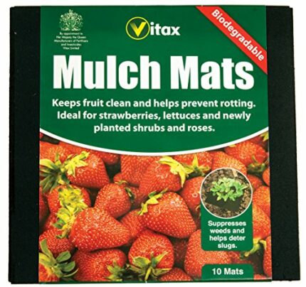 VITAX 6MM1 Biodegradable Mulch Mats, Black, 0.9 x 25.5 x 25.7 cm