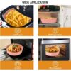 2pcs Air Fryer Silicone Liner 7.8 inch/20cm Medium Air Fryer Accessories Reusable Replaces Parchment Paper Fits 3-5L Compatible with Ninja, Cosor