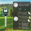 zonpor Ultrasonic Fox Repellent Cat Repellent Solar Battery Powered Animal Scarer Repellent for Garden, Waterproof Outdoor Deterrent Repeller