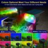 4 Pack Solar Spot Lights Outdoor Garden, 20 LED Color Changing RGB Solar Landscape Spotlights, 7 Modes Waterproof Solar Lights Outdoor Dusk-to-Da