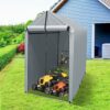 Raysfung 6 x 3Ft Outdoor Storage Shed Heavy Duty Portable Storage Shelter with Roll-up Zipper Door for Bike
