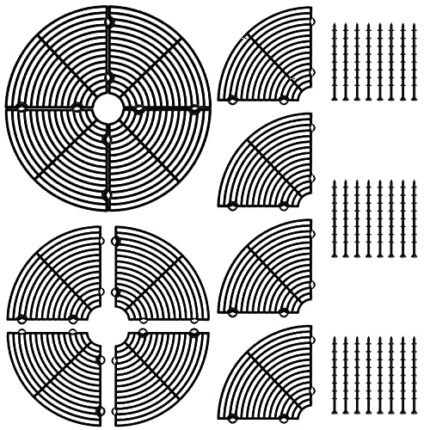 LUTER 3 Pack Plant Pot Cover, 11.8'' Plastic Indoor Plant Pot Protector Cuttable Plant Pot Grid with 24 Stakes, Flower Pot Cover Plant Pot Soil C