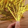 1000PCS Metallic Twist Ties Gold Twist Ties For Treat Bags Reusable Plastic Bread Twist Ties Bread Twisty-Ties For Candy Coffee Goodie Bags Snack