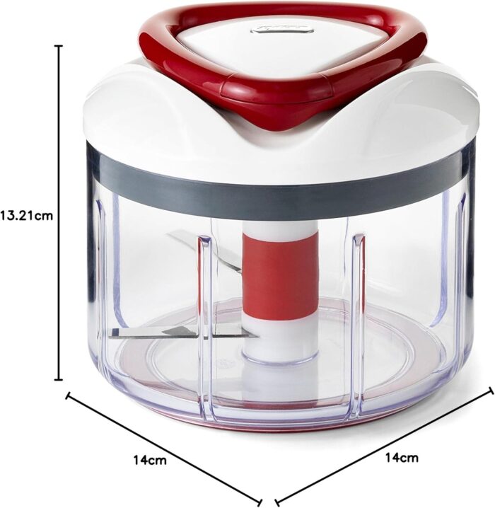ANHA Pull & Chop (JUMBO) Food Processor, Multi-Function Manual Food Processors & Hand Chopper/Mixer/Blender (9OOml)