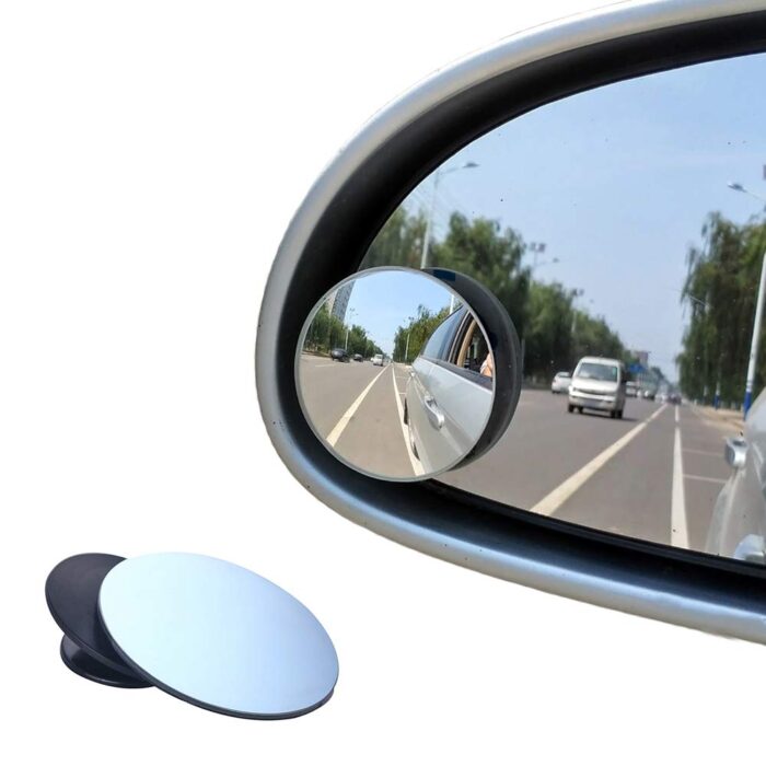 Blind Spot Mirrors, Round Frameless 360° Rotate Sway Adjustable HD Glass Convex Mirror Maximize RearView
