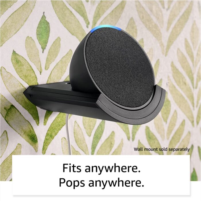 Echo Pop (Newest gen) Full sound compact Wi-Fi and Bluetooth smart speaker with Alexa Charcoal