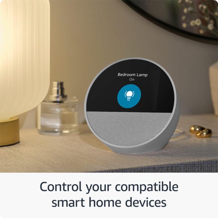 Echo Spot Smart alarm clock with vibrant sound + Alexa, Black