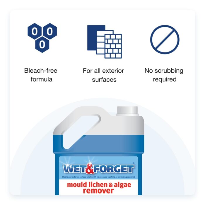 Wet Forget Mould, Lichen Algae Remover, Outdoor Cleaning Solution