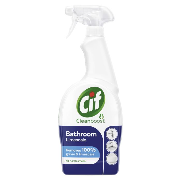 Cif Cleanboost Bathroom Spray 100% grime limescale removal for cleaning ceramic