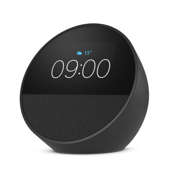 Echo Spot Smart alarm clock with vibrant sound + Alexa, Black