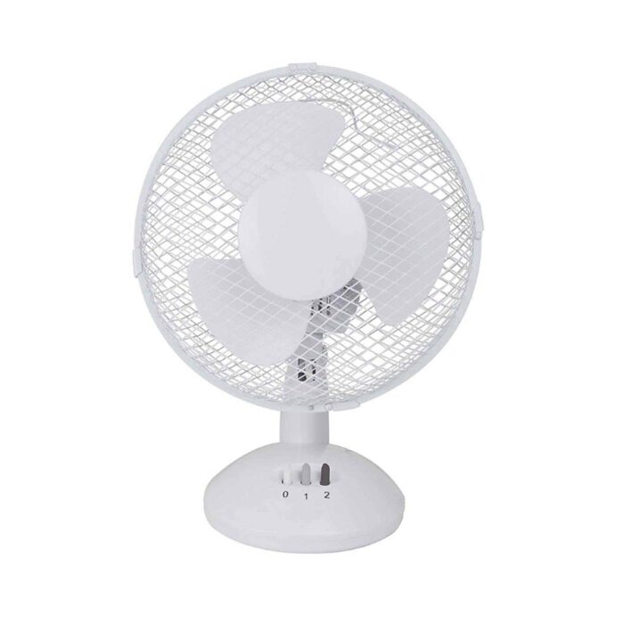 Desk Fan, 9 Inch Oscillating Portable Fan, 2 Speed Adjustable, White