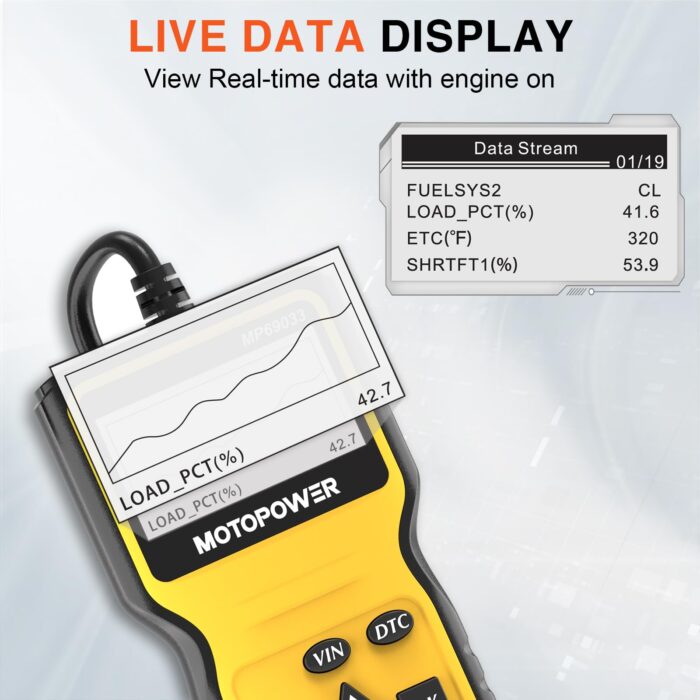 Motopower MP69033 OBD2 Scanner Universal Car Engine Fault Code Reader
