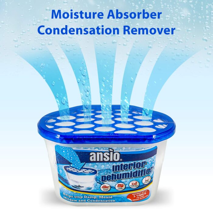 ANSIO Dehumidifier 500ml Pack of 5 Condensation Remover Moisture Absorber Dehumidifiers for Damp