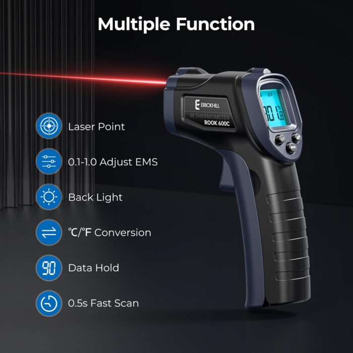 Infrared Thermometer -50℃~600℃ Compact Size Non-Contact Laser Thermometer