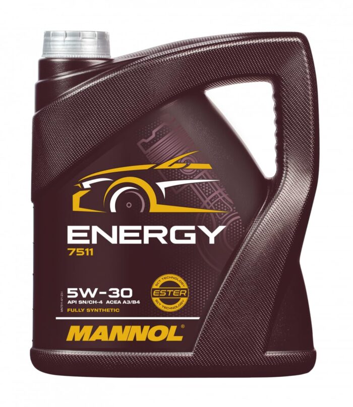 Mannol 5 Litre Energy 5W-30 Engine Oil A3/B4 Universal Synthetic Ester Technology