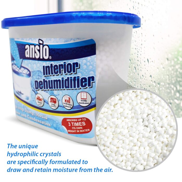 ANSIO Dehumidifier 500ml Pack of 5 Condensation Remover Moisture Absorber Dehumidifiers for Damp
