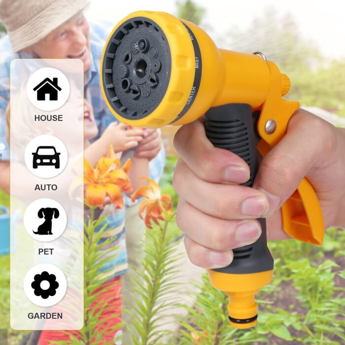 Garden Hose Pipe Spray Gun 10 Adjustable Patterns Hose Nozzle