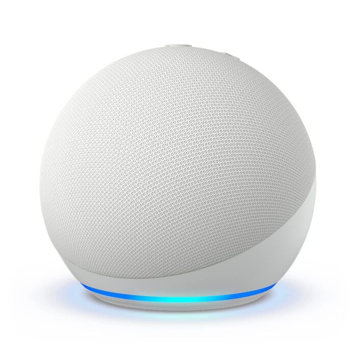 Echo Dot (Newest gen) Big vibrant sound Wi-Fi and Bluetooth smart speaker with Alexa Glacier White