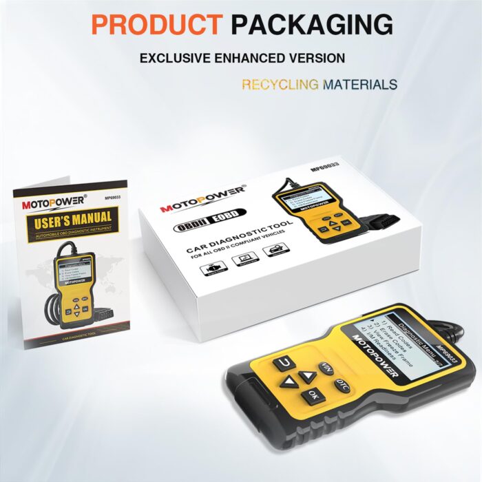 Motopower MP69033 OBD2 Scanner Universal Car Engine Fault Code Reader