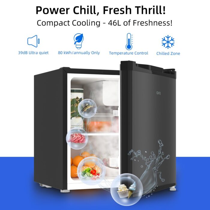 CHiQ Mini Fridge 46L E Energy Rating Table Top Fridge
