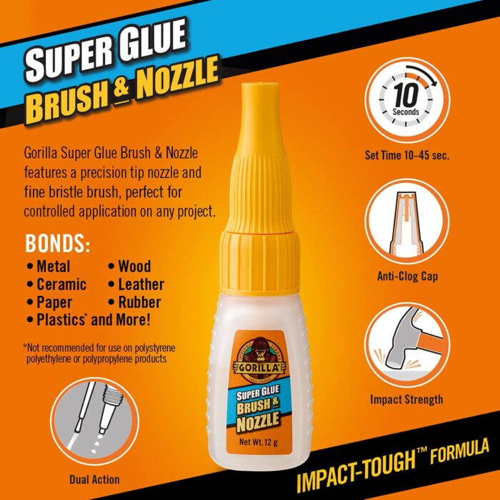 Gorilla Super Glue 2-in-1 BrushNozzle 12g