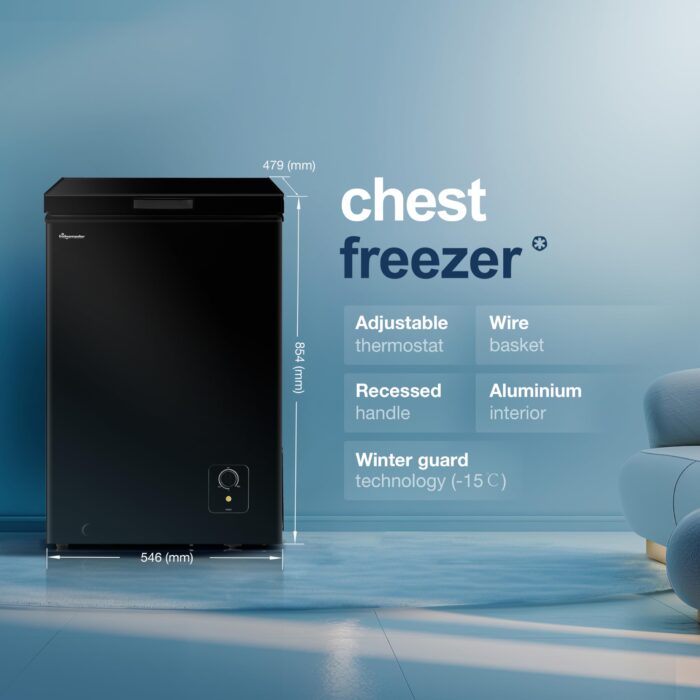 Fridgemaster Chester Freezer 4 Star Freezer Rating 95L Black E Rated