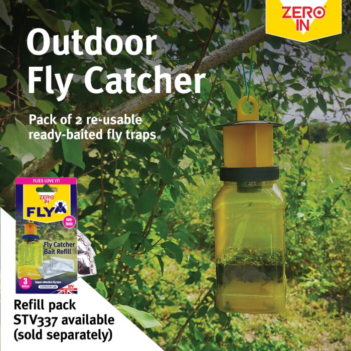 Zero In Outdoor Fly Trap - Ready-Baited Outdoor Fly Catcher