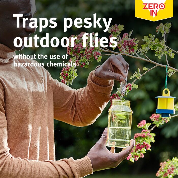 Zero In Outdoor Fly Trap - Ready-Baited Outdoor Fly Catcher