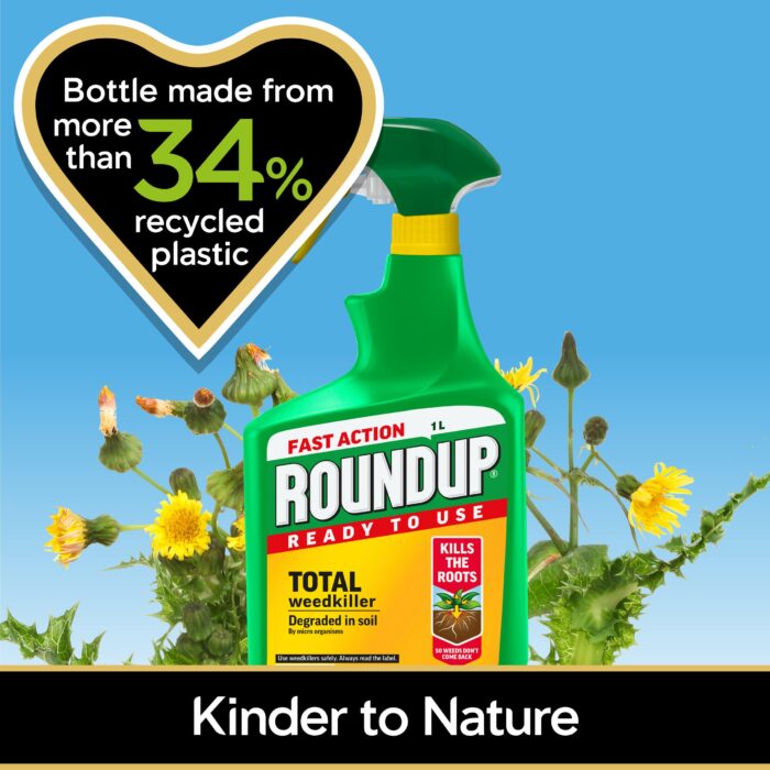 Roundup Total Fast Action Weed Killer, 1 Litre