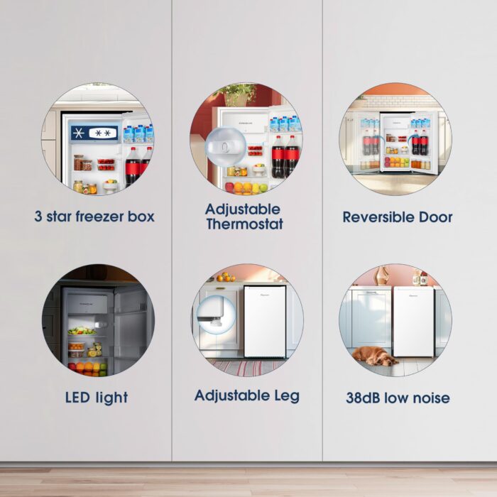 Fridgemaster MUR4894E 82L Under Counter Fridge with LED Lighting