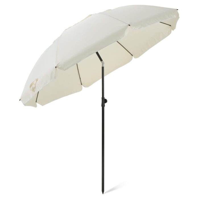 SA Products 2m Garden Parasol - Sun Shades for Garden, Outdoor Beach Umbrella with UV Protection for Patio, Deck, Pool - Cream