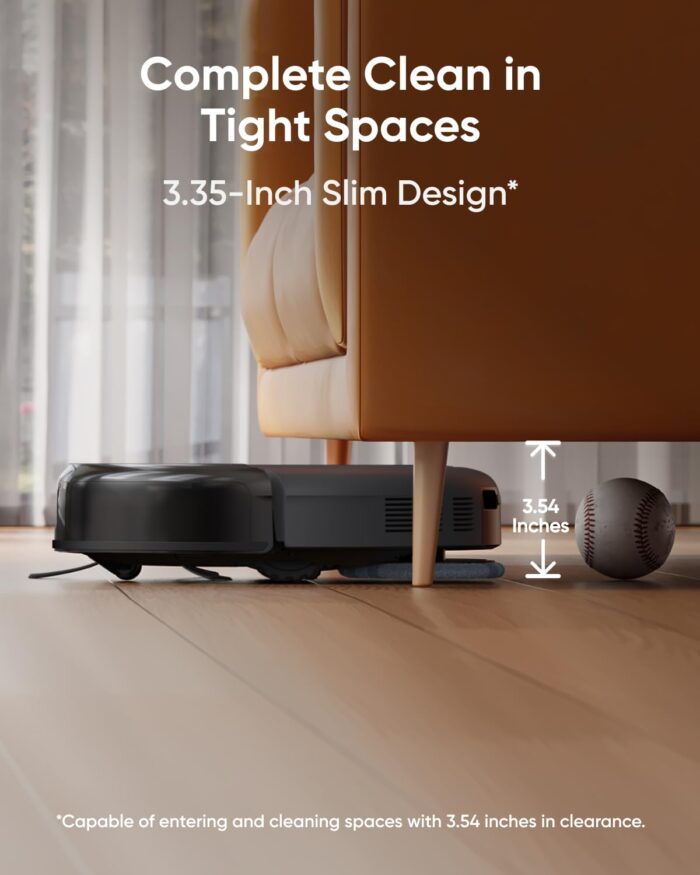 eufy Omni C20, Robot Vacuum Cleaner with Mop, All-in-One Station,7,000 Pa Powerful Suction, Ultra-Slim, Auto Emptying Mop Lifting and Carpet Detection