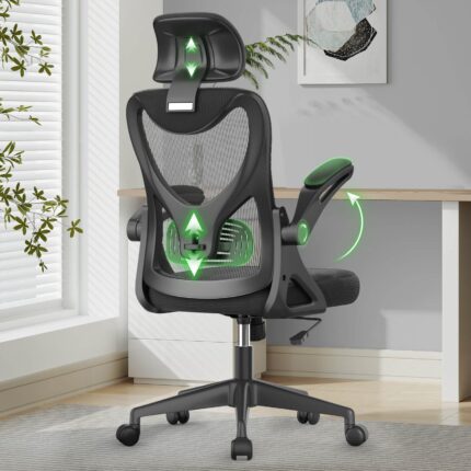 YONISEE Office Chair - Ergonomic Desk Chair with Lumbar Support Headrest Adjustable, High Back Executive Manager Chair For Home Office