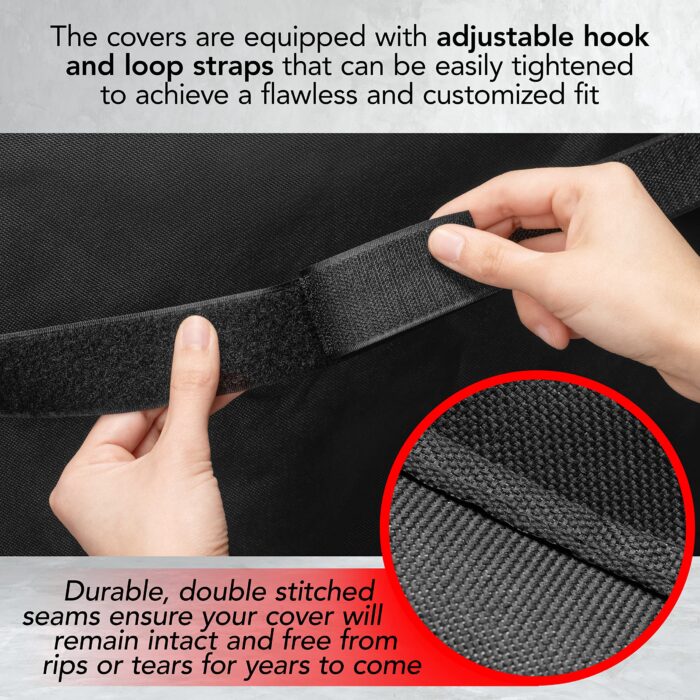 GrillTough Heavy Duty BBQ Grill Cover for Outdoor Grill – Waterproof, Weather Resistant, UV Grill Cover for Weber, Charbroil (147L x 61W x 122H cm)