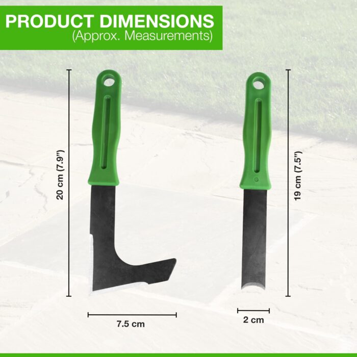 2pcs Garden Weeder Tool Set - 20cm Iron Weed Removal Tool Set with Comfortable Plastic Handle, DIY Tool for Paving, Bricks, Driveways, Weed Puller for Removing Moss and Weeds, Patio
