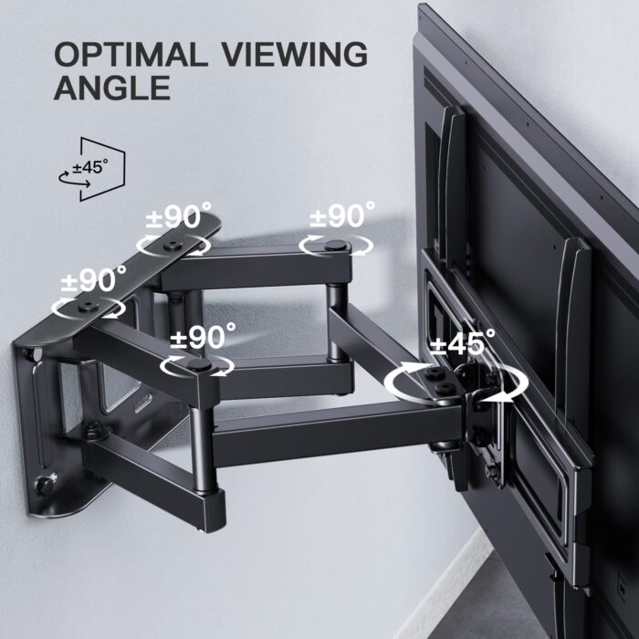 TV Wall Bracket – Swivel & Tilt, Fits 26–70" Flat/Curved TVs, Max 45kg, VESA 400x400mm, Sturdy Mount